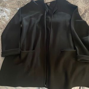 Eileen Fisher sweater jacket black size large